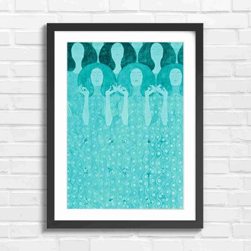 Art nouveau women - nouveau, floral