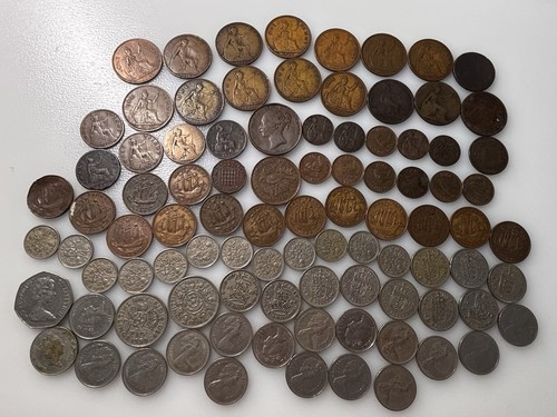 Bulk lot mixed british coins - mixed,