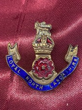 WW1 The Loyal North Lancashire Regiment enamel Sweetheart Brooch KC w/fixing 