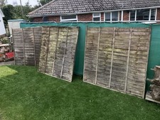 3 Used 6ft Garden Fence Panels