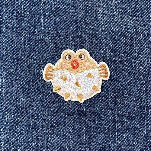 Puffer fish applique patch - puffer,