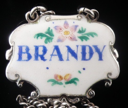 Sterling silver enamel brandy - sterling,