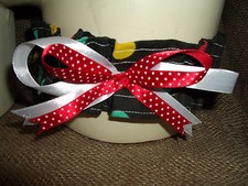 Black red yellow green polka dot garter,white red bows  Pin up,rockabilly,50's!