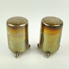 Pair antique solid silver - of,