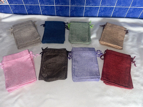 Drawstring jute gift bags - drawstring,