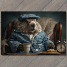 Art Print Cozy Groundhog