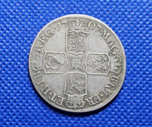 1707 halfcrown queen anne - halfcrown,