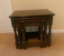 Priory Style Oak Nest of Three