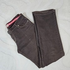 Avoca Anthology Jeans Women's Size UK 14 W32 L32 Brown Cotton Blend Straight Leg