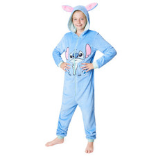 Disney Lilo and Stitch All in One  Pyjamas for Boys&Girls, Kigurumi Warm Pyjamas