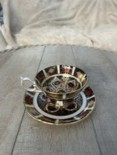 ROYAL CROWN DERBY OLD IMARI 1128 ELIZABETH  CUP & SAUCER