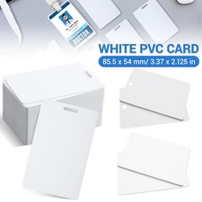 100-1000X White Blank PVC Printable ID Credit Business Plastic Card Printer CR80