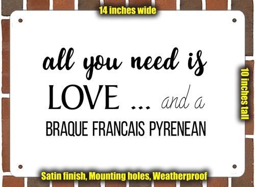 Metal sign braque francais - metal,