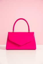 Women’s Patent Mini Handbag – Structured Top Handle Purse in 7 Colors