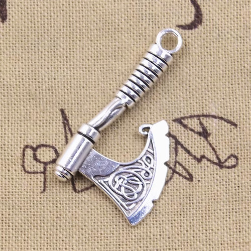 5pcs charms viking - axe, 43x24mm