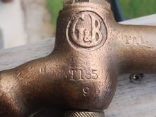 ANTIQUE G & B BRASS MODEL T 185 GAS PUMP NOZZEL