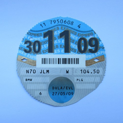 Road tax disc november - tax, 30