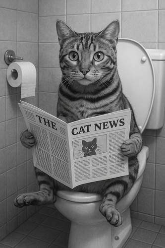 Bengal cat bathroom - bathroom, print