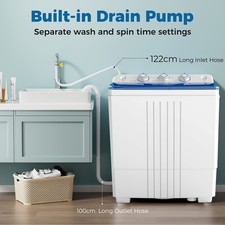 Compact washing machine twin - washing,