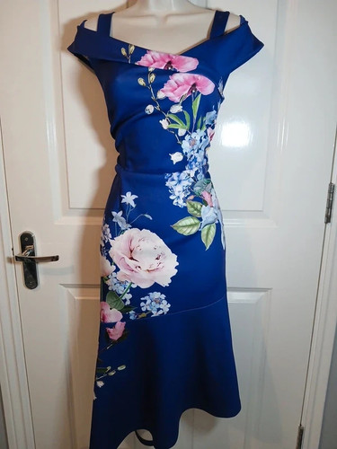 Stunning navy floral midi - floral,