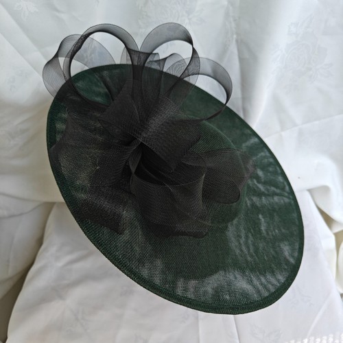 Dark green black wide - wide, brim