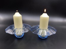 Pair Of Candle Holders Clear