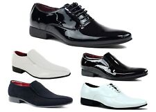 Mens White Patent Lace Up Shoe