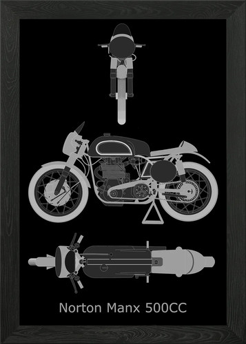 Norton manx 500cc 1952 framed - manx,