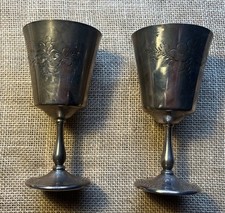 Harlequin Pair of Silver Plate