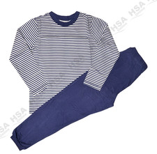Boys Kids Striped Pyjama Top & Plain Bottoms, PJs Nightwear, Cotton, Loungewear