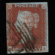 SG8 (BS40) 1d Red Imperf Plate