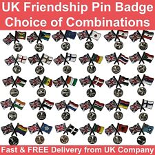 Union Jack Friendship Metal Lapel Pin Badge Choice of Designs FREE UK Delivery!