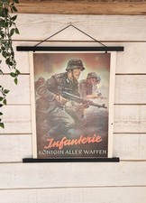 WW2 Infantry Poster Reprint | Vintage German Military History Wall Art Print