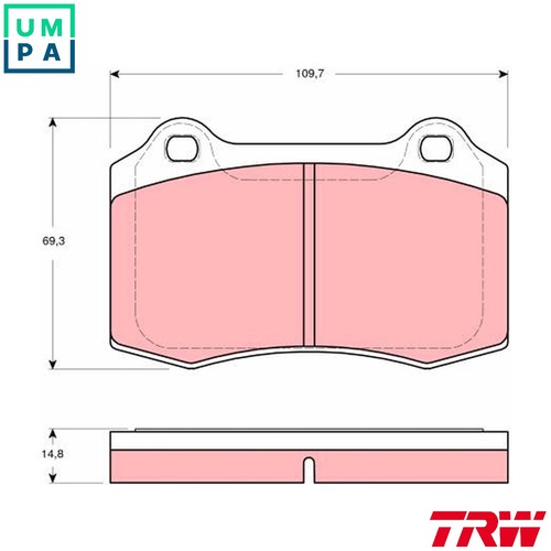 Brake pad set disc - brake,