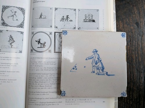 19th century delft tile - century,
