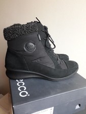 Ecco Babette black wedge goretex boots (216093) Size 39