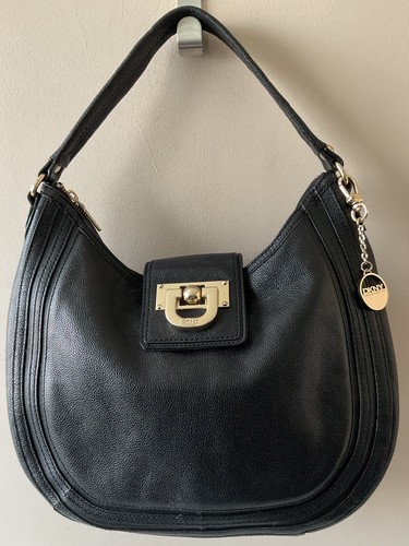 Dkny real leather ladies black - leather,