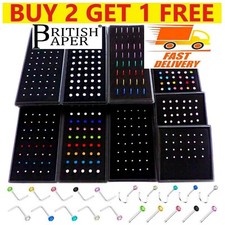 NOSE STUD RING SILVER I L