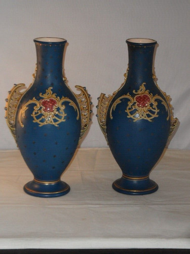 Pair antique villeroy boch - villeroy,
