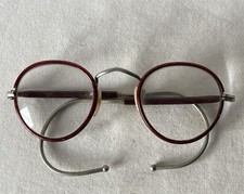Vintage Rare ALGHA Saville Row Spectacles Glasses England Chrome Ear Loops #530