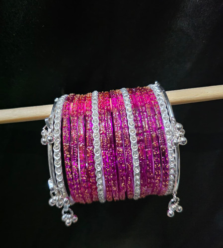 Kashmiri raindrop bangles set - kashmiri,