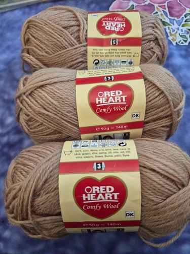 Red heart comfy wool - red, 50g