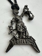 METALLICA METAL HEAVY TOUR MERCHANDISE VINTAGE 3d necklace pendant on shoe lace