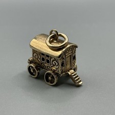 9ct Gold Vintage Caravan Fortune Teller Charm/ Pendant