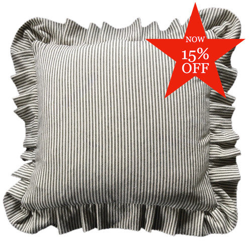 Ticking stripe check ruffle - stripe,