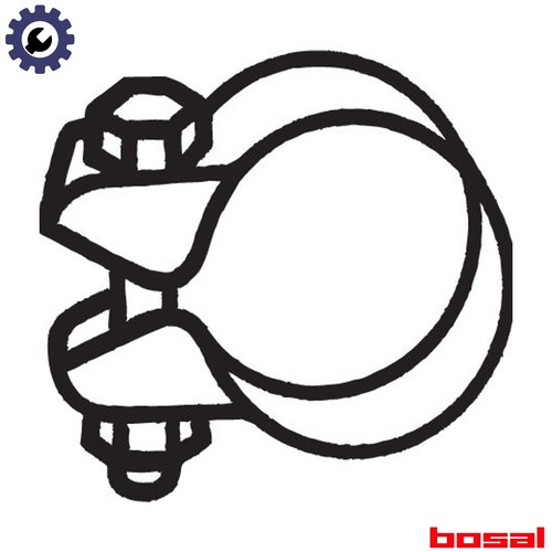 Clamping piece exhaust system - clamping,