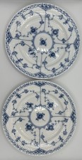 Royal Copenhagen Blue Fluted Half Lace side plates (17cm) Set of 2