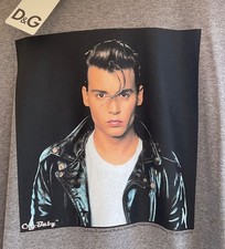 D&G T Shirt  Melange Grey Johnny Depp Cry Baby. Sealed Sz 50