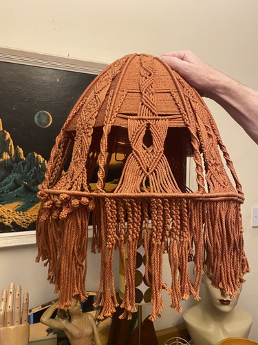 Large vintage macrame hanging - macrame,