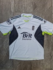 England Retro Adidas Training Shirt Large Brit Insurance White